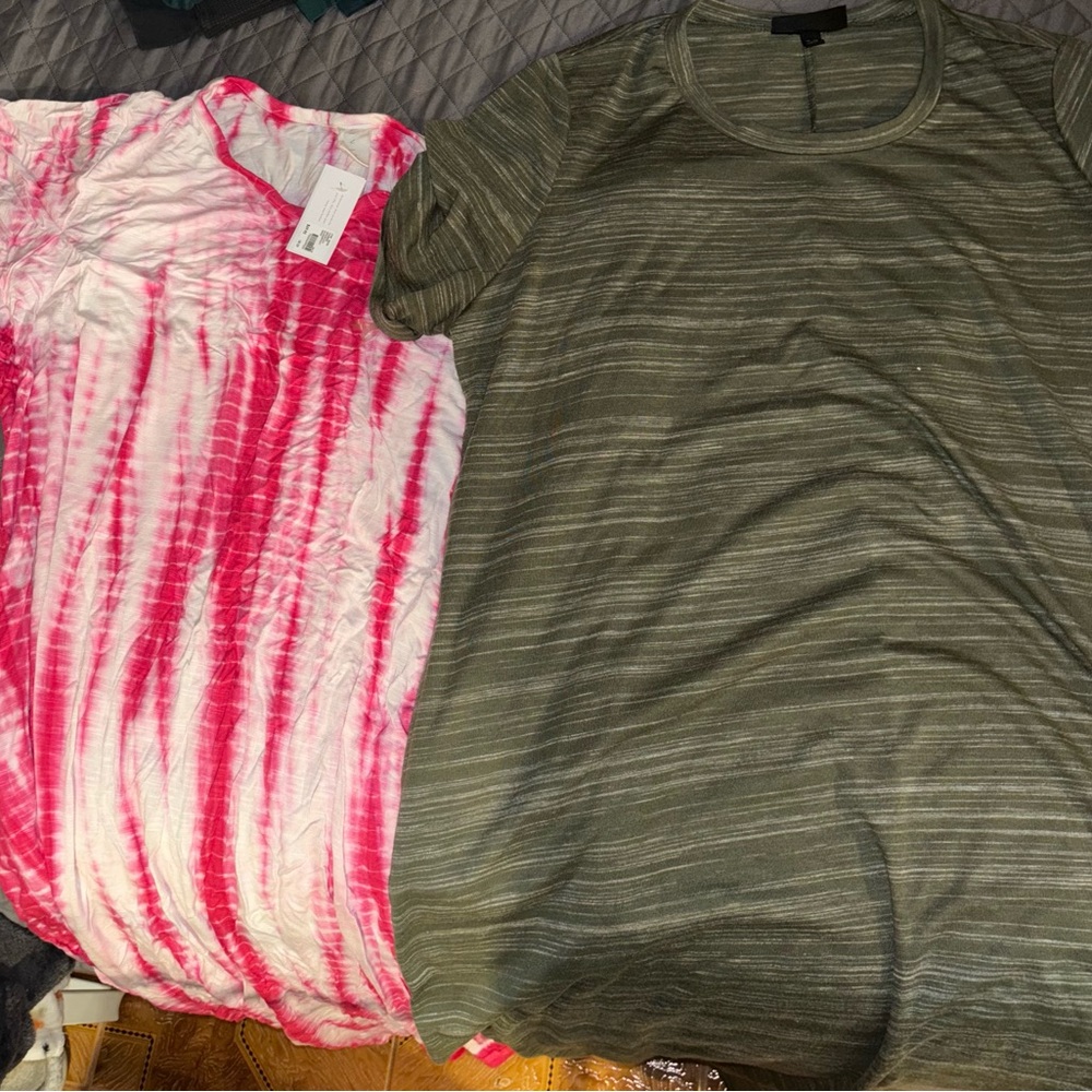 Lane Bryant Pink and Green Maxi Dresses